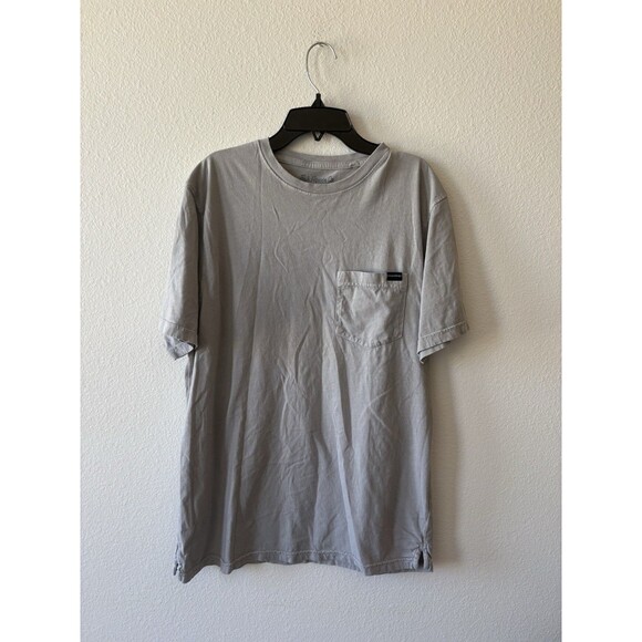 Fish Hippie Co. Men's Short Sleeve Gray Pocket T-Shirt Size Medium - Picture 1 of 4